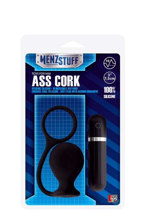 Анальная вибровтулка MENZSTUFF ASS CORK WIDE - 7,5 см. - Dream Toys - в Москве купить с доставкой