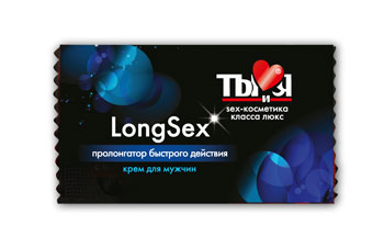 Пролонгирующий крем LongSex в одноразовой упаковке - 1,5 гр. - Биоритм - купить с доставкой в Москве