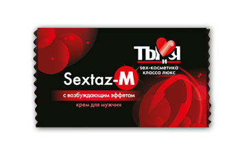Возбуждающий крем Sextaz-M для мужчин в одноразовой упаковке - 1,5 гр. - Биоритм - купить с доставкой в Москве