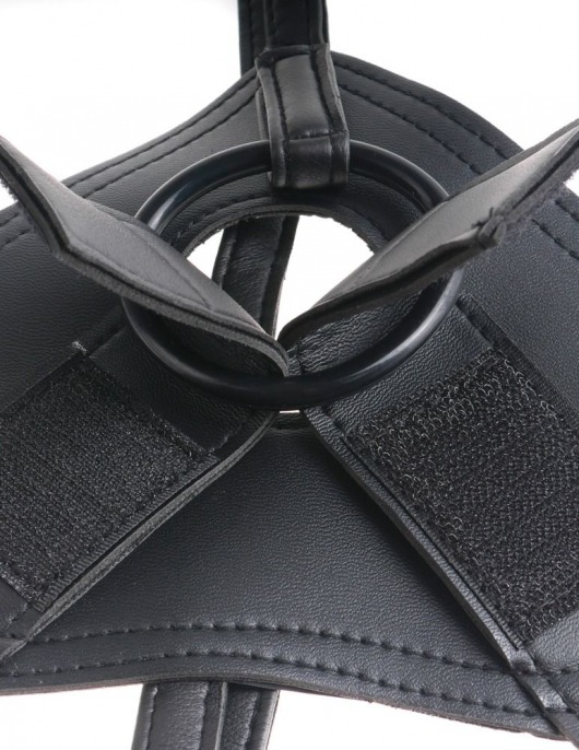 Страпон с телесной насадкой 7  Uncut with Strap on Harness - 18 см. - Pipedream - купить с доставкой в Москве