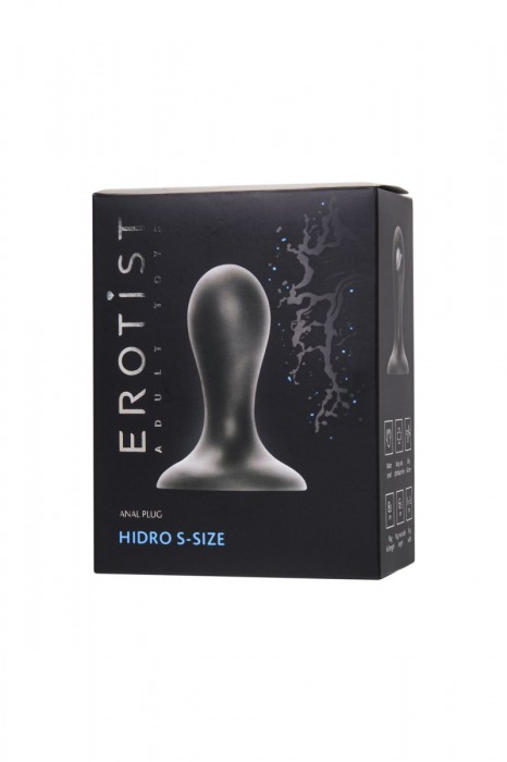 Черная анальная втулка Hidro S - 8,5 см. - Erotist Adult Toys