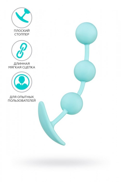 Мятные анальные шарики на сцепке Triplex - 15 см. - ToyFa