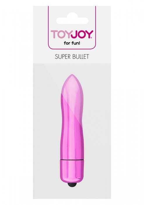 Пурпурный вибромассажер SUPER VIBRATING BULLET - 8 см. - Toy Joy