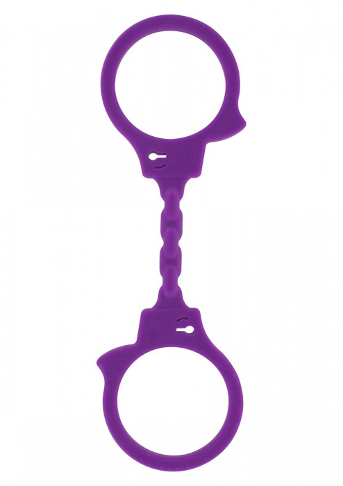 Фиолетовые эластичные наручники STRETCHY FUN CUFFS - Toy Joy - купить с доставкой в Москве