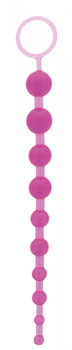 Фиолетовая анальная цепочка ORIENTAL JELLY BUTT BEADS 10.5 PURPLE - 26,7 см. - NMC
