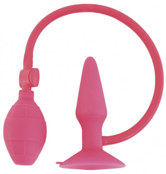 Надувная анальная втулка POPO Pleasure розового цвета - 10 см. - POPO Pleasure