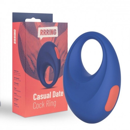 Синее эрекционное кольцо RRRING Casual Date Cock Ring - FeelzToys - в Москве купить с доставкой