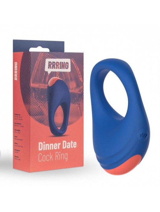 Синее эрекционное кольцо RRRING Dinner Date Cock Ring - FeelzToys - в Москве купить с доставкой