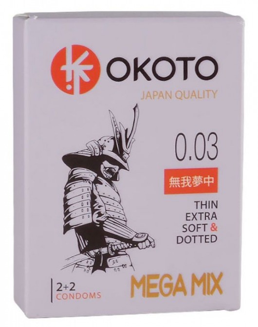 Набор из 4 презервативов OKOTO MegaMIX - Sitabella - купить с доставкой в Москве