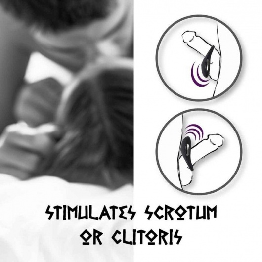 Черное эрекционное виброкольцо Thor Cockring - FeelzToys - в Москве купить с доставкой