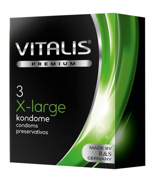 Презервативы увеличенного размера VITALIS PREMIUM x-large - 3 шт. - Vitalis - купить с доставкой в Москве