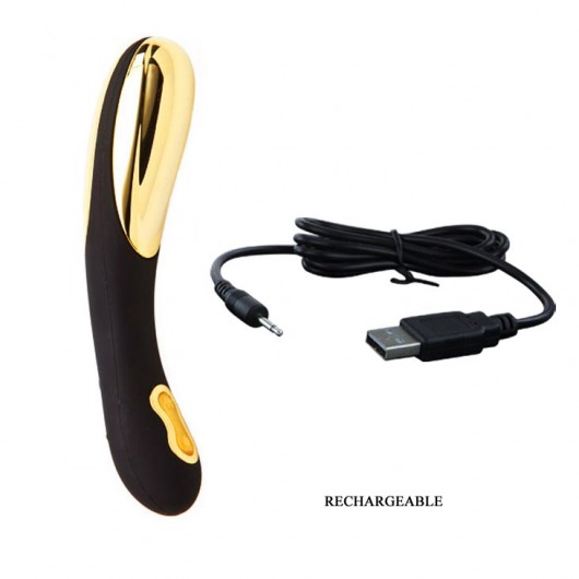 Премиум-вибромассажер Flamingo Rechargeable с нагревом  - 18 см. - Baile
