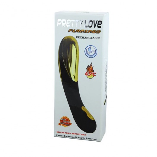 Премиум-вибромассажер Flamingo Rechargeable с нагревом  - 18 см. - Baile