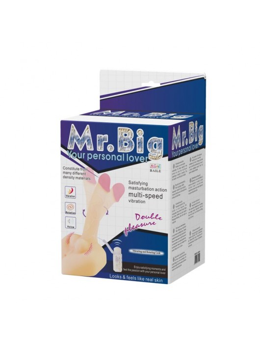 Мастурбатор-вибратор с ротацией Italy Male Model - 21 см. - Baile