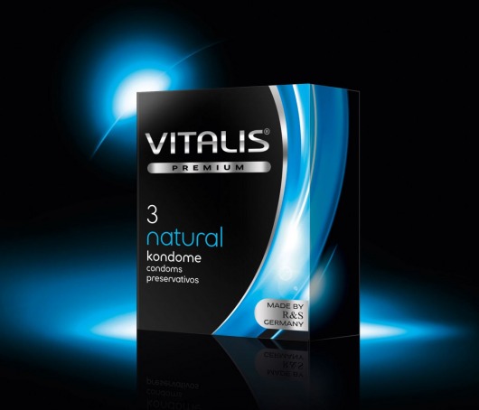 Классические презервативы VITALIS PREMIUM natural - 3 шт. - Vitalis - купить с доставкой в Москве