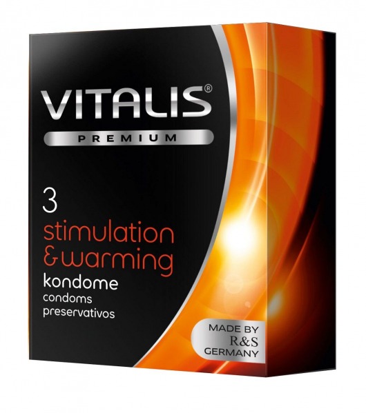 Презервативы VITALIS PREMIUM stimulation   warming с согревающим эффектом - 3 шт. - Vitalis - купить с доставкой в Москве