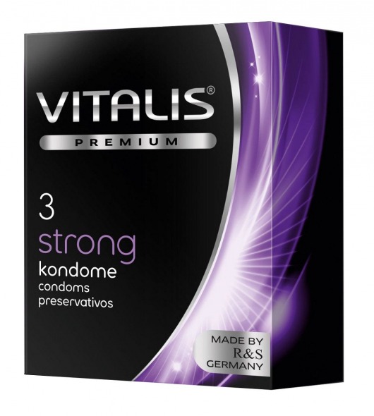 Презервативы с утолщенной стенкой VITALIS PREMIUM strong - 3 шт. - Vitalis - купить с доставкой в Москве
