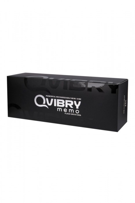Чёрный клиторальный вибратор с 8Gb USB памяти и 7 режимами вибрации - Qvibry