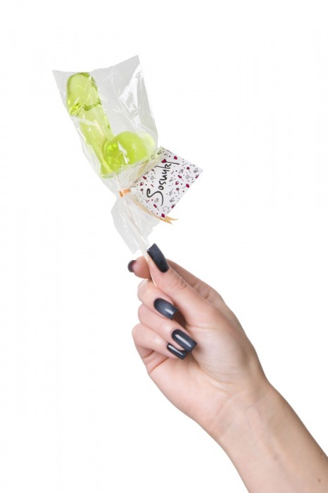 Зеленый леденец в форме фаллоса со вкусом лайма - Sosuчki - купить с доставкой в Москве