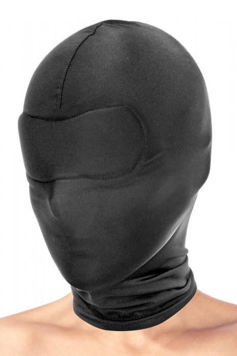 Сплошная маска-шлем с имитацией повязки для глаз - Fetish Tentation - купить с доставкой в Москве