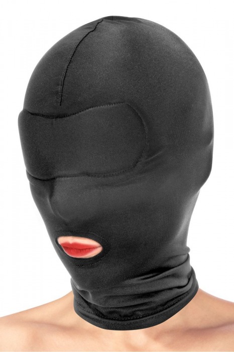 Сплошная маска на голову с прорезью для рта - Fetish Tentation - купить с доставкой в Москве