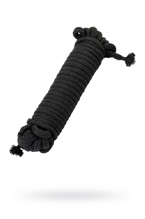 Чёрная хлопковая веревка для бондажа - ToyFa - купить с доставкой в Москве