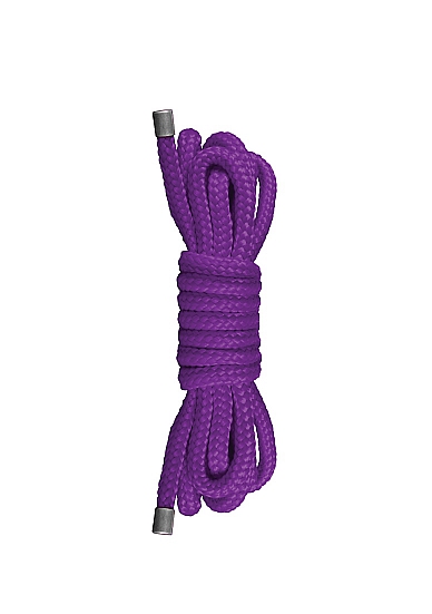 Фиолетовая нейлоновая веревка для бандажа Japanese Mini - Shots Media BV - купить с доставкой в Москве