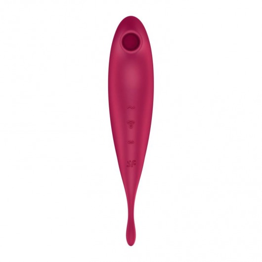Малиновый вибромассажер Twirling Pro+ - Satisfyer