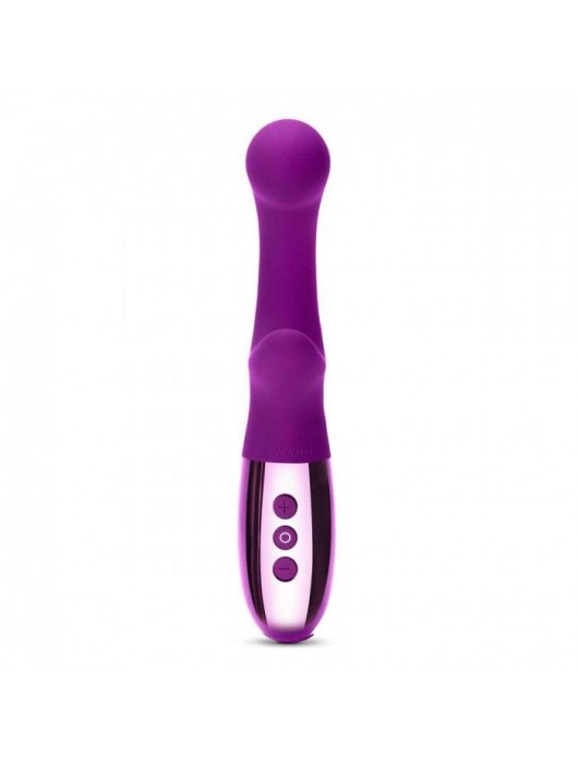 Фиолетовый вибромассажер с двумя моторами Le Wand XO - 19 см. - Le Wand