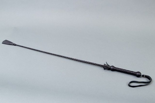 Плетёный длинный стек с наконечником-хлопушкой - 85 см. - Подиум - купить с доставкой в Москве