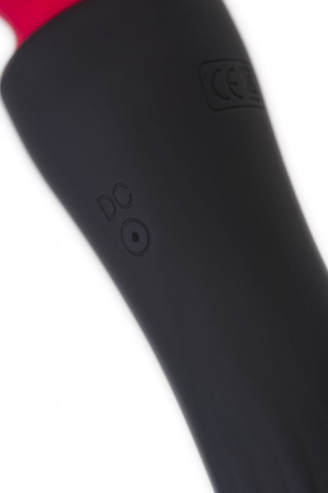 Черно-красный двусторонний вибромассажер Black Red - 21 см. - ToyFa