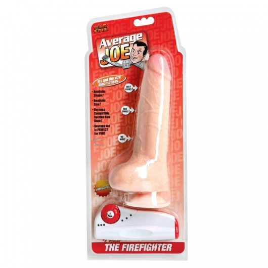 Вибратор на присоске Average Joe The Fire Fighter Kevin Vibrating - 22 см. - Topco Sales