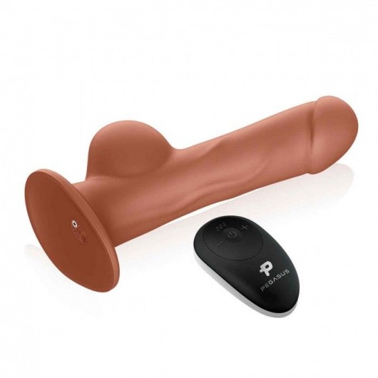 Реалистичный страпон с радиоуправлением Remote Control Realistic - 21 см. - Pegasus - купить с доставкой в Москве