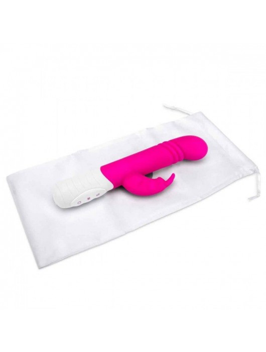 Розовый массажер для G-точки Slim Shaft thrusting G-spot Rabbit - 23 см. - Rabbit Essentials