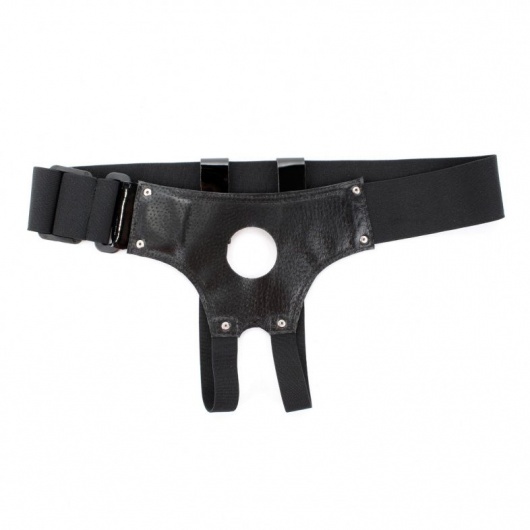 Универсальные лаковые трусики для страпона - БДСМ Арсенал - купить с доставкой в Москве