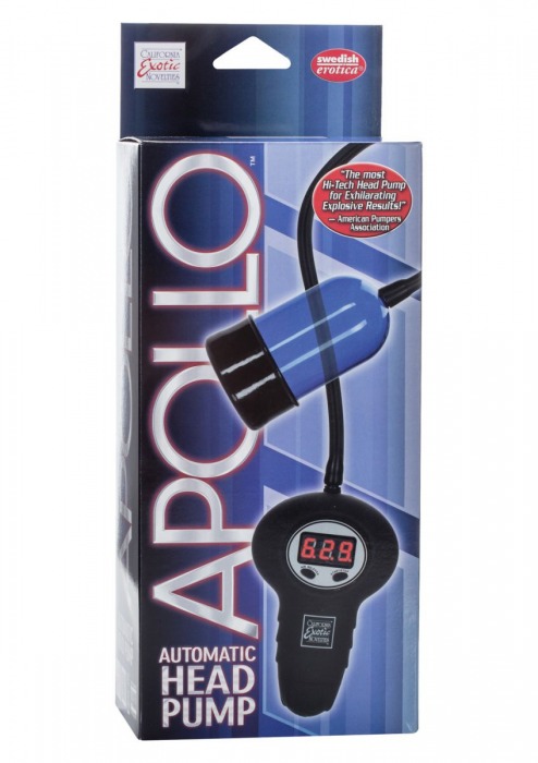 Синяя автоматическая вакуумная помпа APOLLO AUTOMATIC - California Exotic Novelties - в Москве купить с доставкой