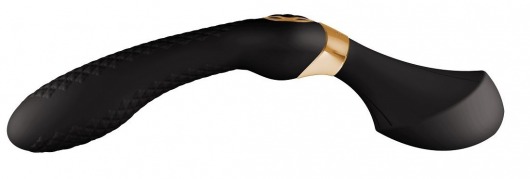 Черный двусторонний вибростимулятор ZOA - 26,5 см. - Shunga