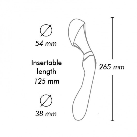 Черный двусторонний вибростимулятор ZOA - 26,5 см. - Shunga