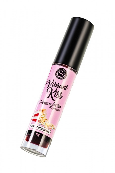 Бальзам для губ Lip Gloss Vibrant Kiss со вкусом попкорна - 6 гр. - Secret Play - купить с доставкой в Москве