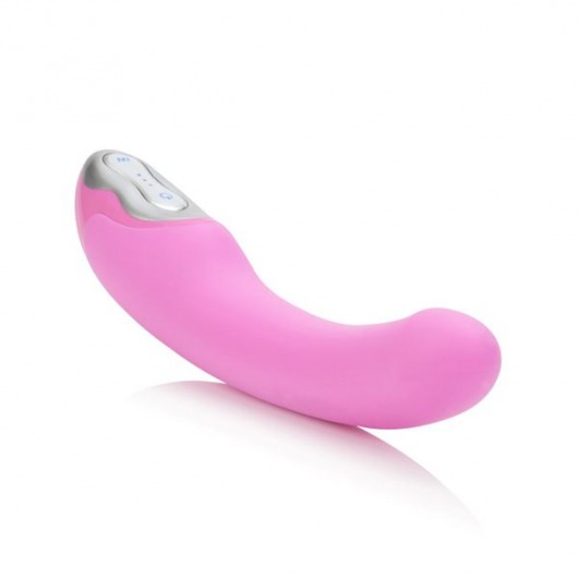 Розовый силиконовый вибратор Curved Massager Colette - 16 см. - California Exotic Novelties