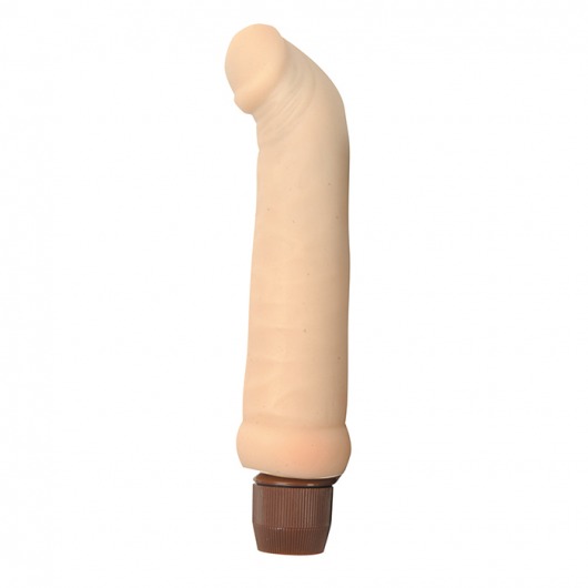 Телесный вибратор для G-точки CyberSkin G-Spot Buzzer Light  - 19 см. - Topco Sales