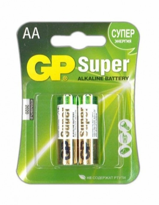 Батарейки алкалиновые GP Super Alkaline АA/LR6 - 2 шт. - Элементы питания - купить с доставкой в Москве