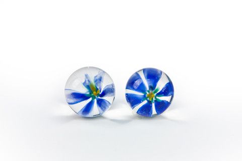 Вагинальные шарики TLC CyberGlass Ben Wa Balls Blue Blossom - Topco Sales