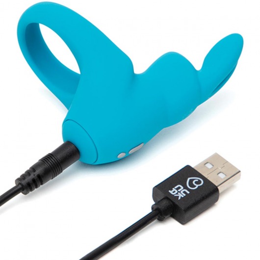 Голубое эрекционное виброкольцо Happy Rabbit Rechargeable Rabbit Cock Ring - Happy Rabbit - в Москве купить с доставкой