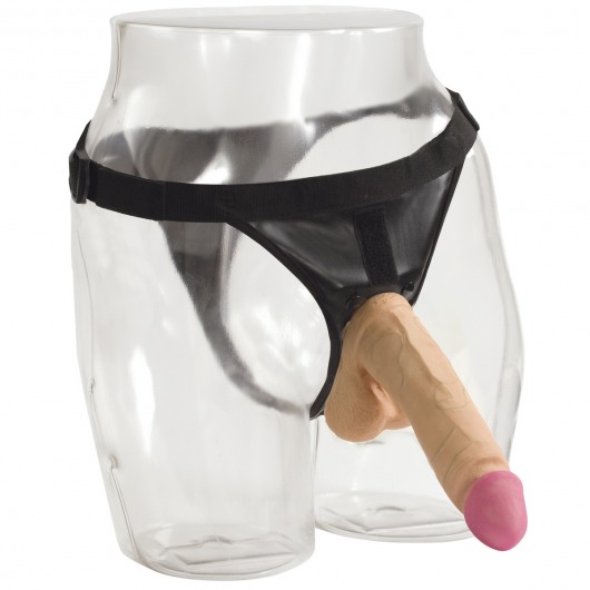 Реалистичный страпон унисекс Vac-U-Lock Set 8  ULTRASKYN Ultra Harness - 20,57 см. - Doc Johnson - купить с доставкой в Москве