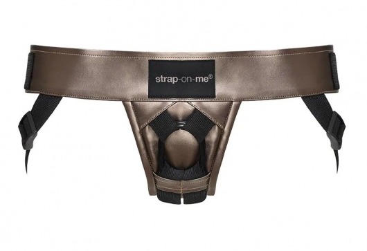 Бронзовый пояс для насадок Curious Harness - Strap-on-me - купить с доставкой в Москве