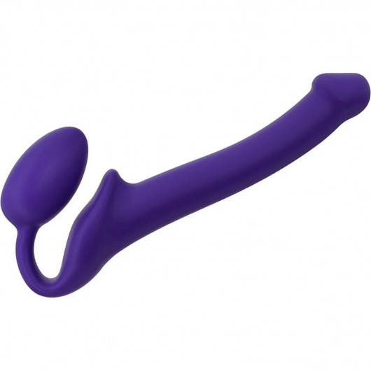 Фиолетовый безремневой страпон Silicone Bendable Strap-On - size S - Strap-on-me - купить с доставкой в Москве