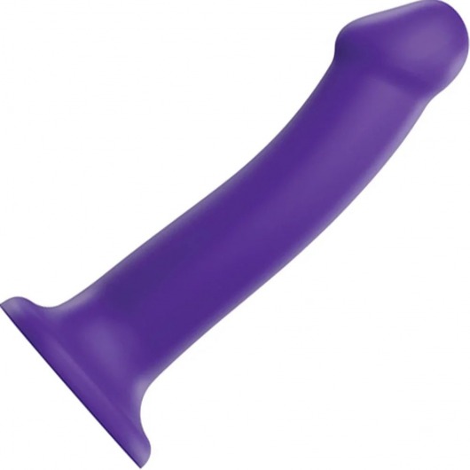Фиолетовый фаллоимитатор-насадка Strap-On-Me Dildo Dual Density size L - 19 см. - Strap-on-me - купить с доставкой в Москве