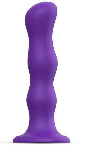 Фиолетовая насадка Strap-On-Me Dildo Geisha Balls size M - Strap-on-me - купить с доставкой в Москве