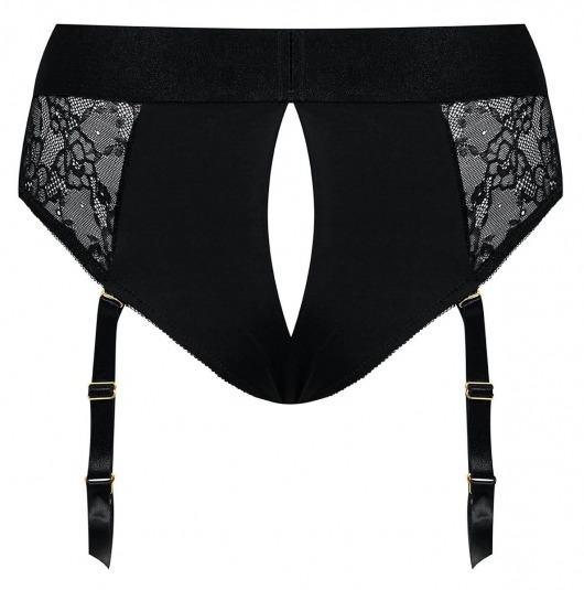 Черные трусики для насадок Diva Lingerie Harness - size M - Strap-on-me - купить с доставкой в Москве